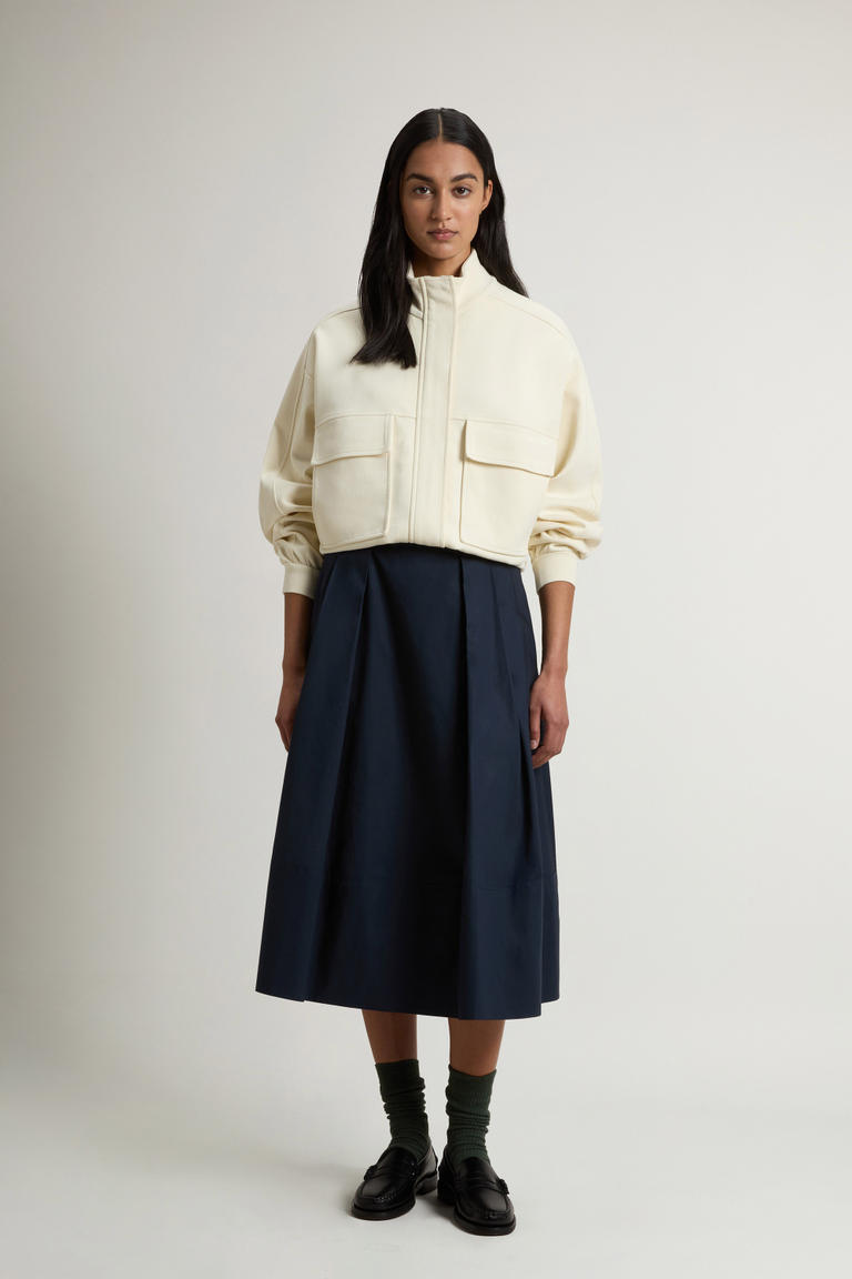 Rock aus Popeline aus reiner Baumwolle Blau photo 1 | Woolrich