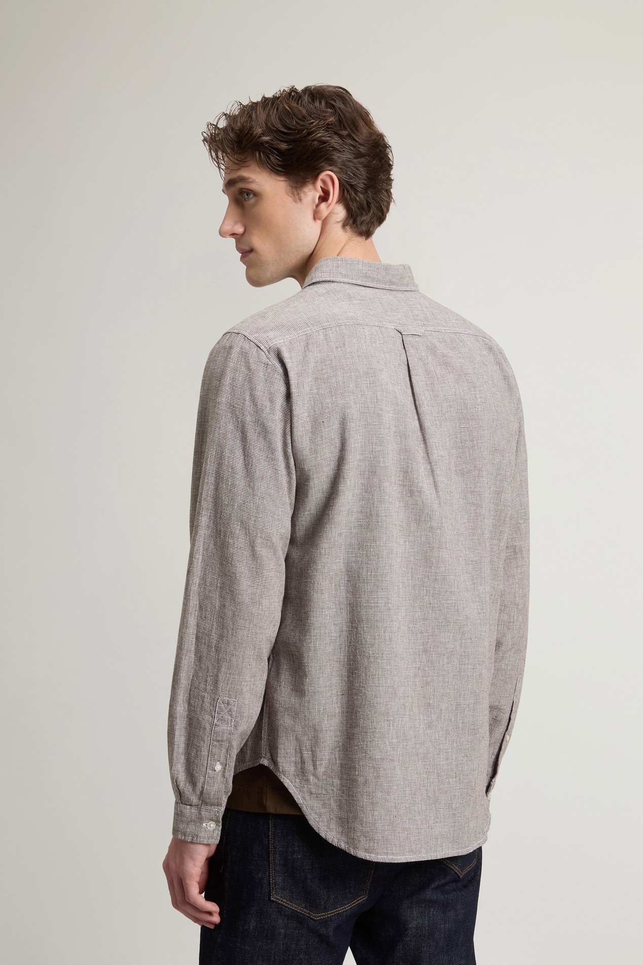 LINEN SHIRT YD Brown photo 3 | Woolrich