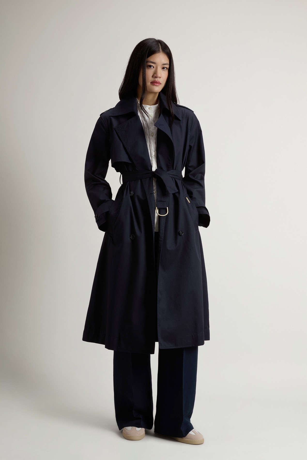 TECH COTTON TRENCH Blue photo 2 | Woolrich