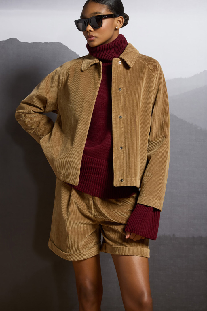 Wide-Leg Corduroy Shorts Beige photo 6 | Woolrich