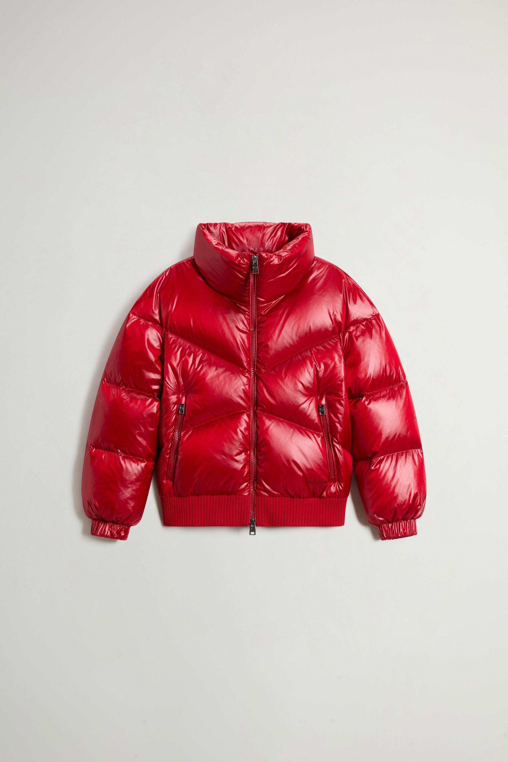Girls' Aliquippa Bomber Jacket in Quilted Glossy Nylon Red photo 1 | Woolrich