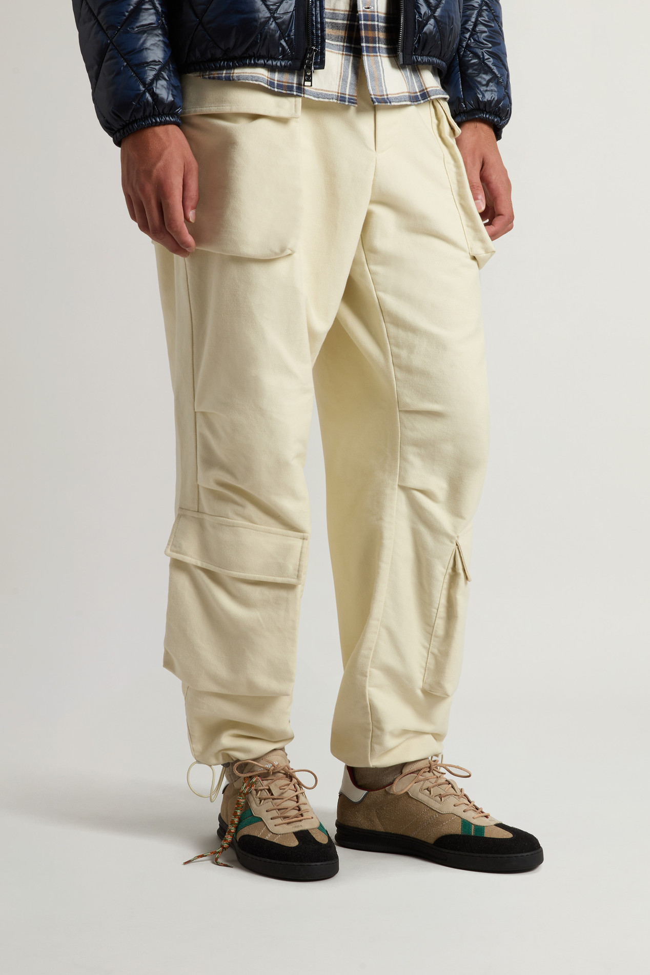 Doubleu Tennis Sneakers in Suede with Side Stripes Beige photo 6 | Woolrich