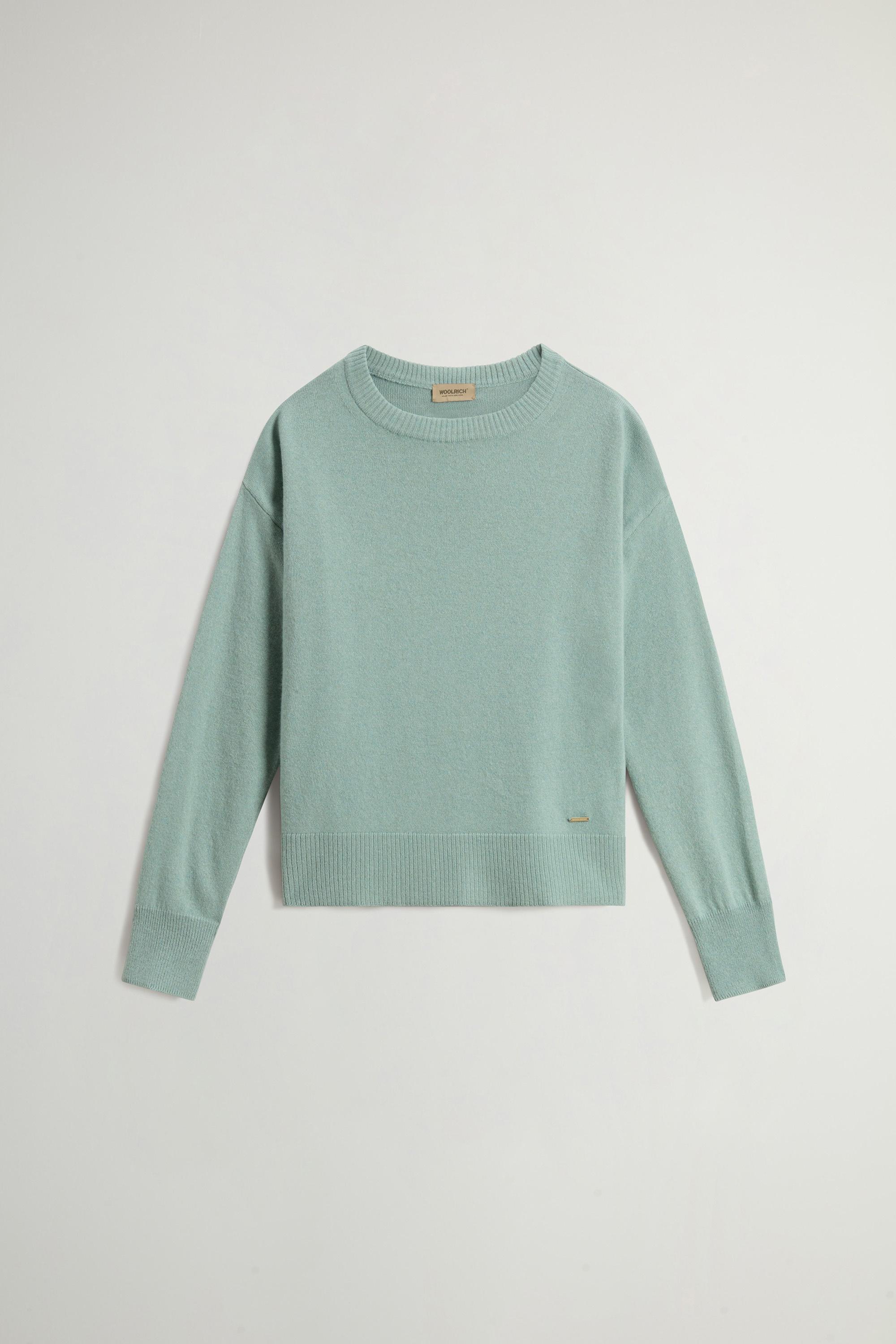 Crewneck Sweater in Virgin Wool and Cashmere Blend Green photo 5 | Woolrich