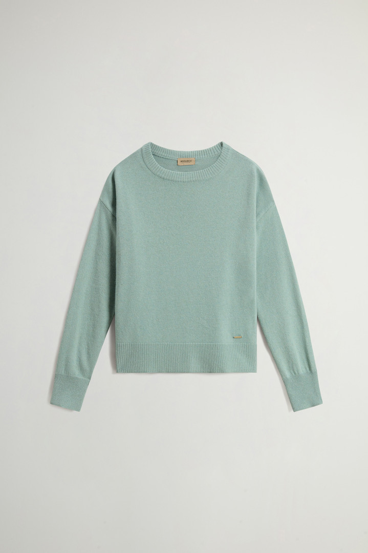 Crewneck Sweater in Virgin Wool and Cashmere Blend Green photo 5 | Woolrich