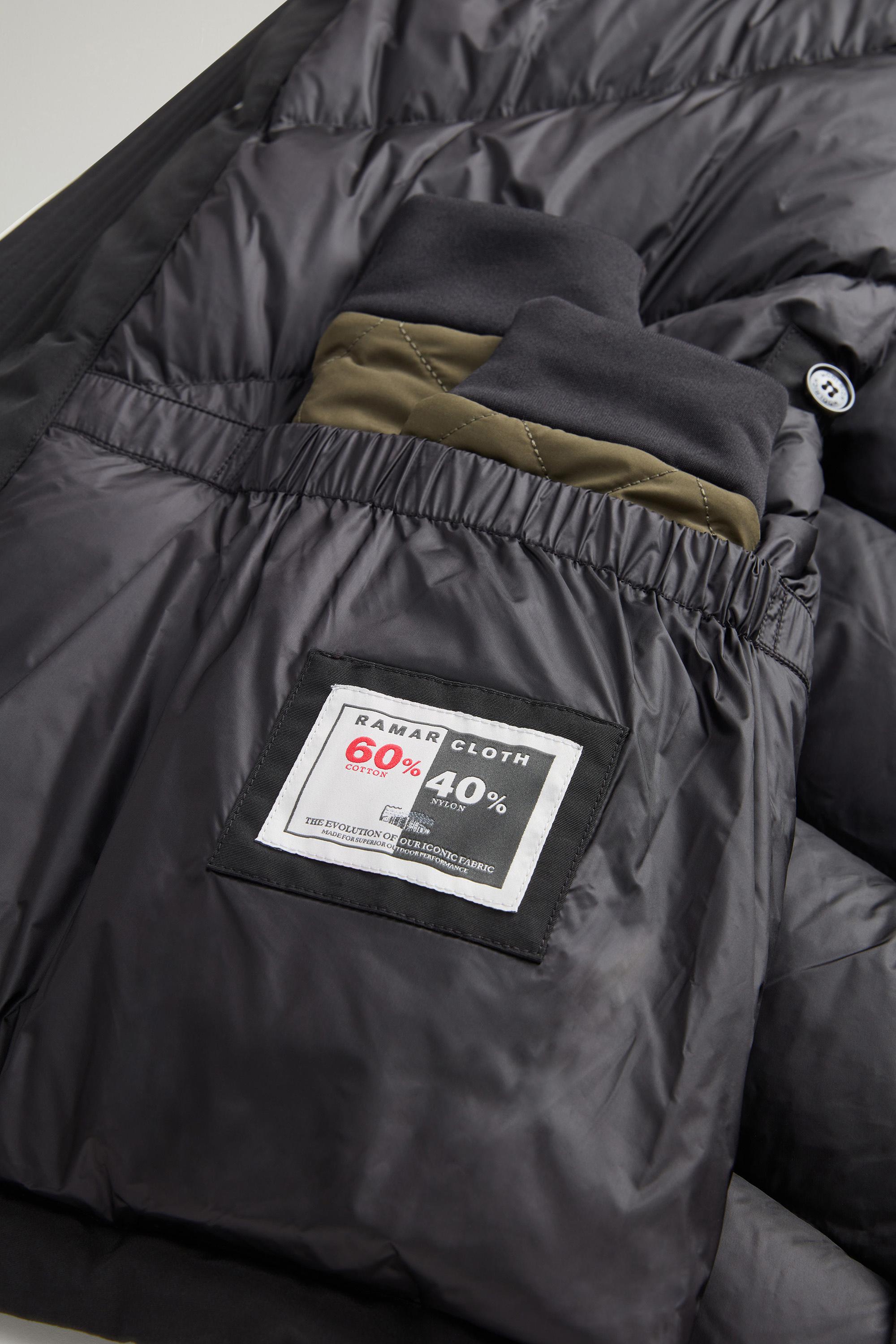 Polar Parka in Ramar Cloth with High Collar and Fur Trim Black photo 9 | Woolrich