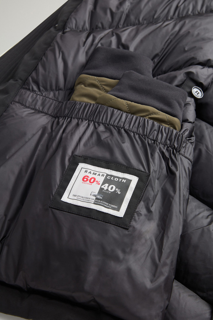 Polar Parka in Ramar Cloth with High Collar and Fur Trim Black photo 9 | Woolrich