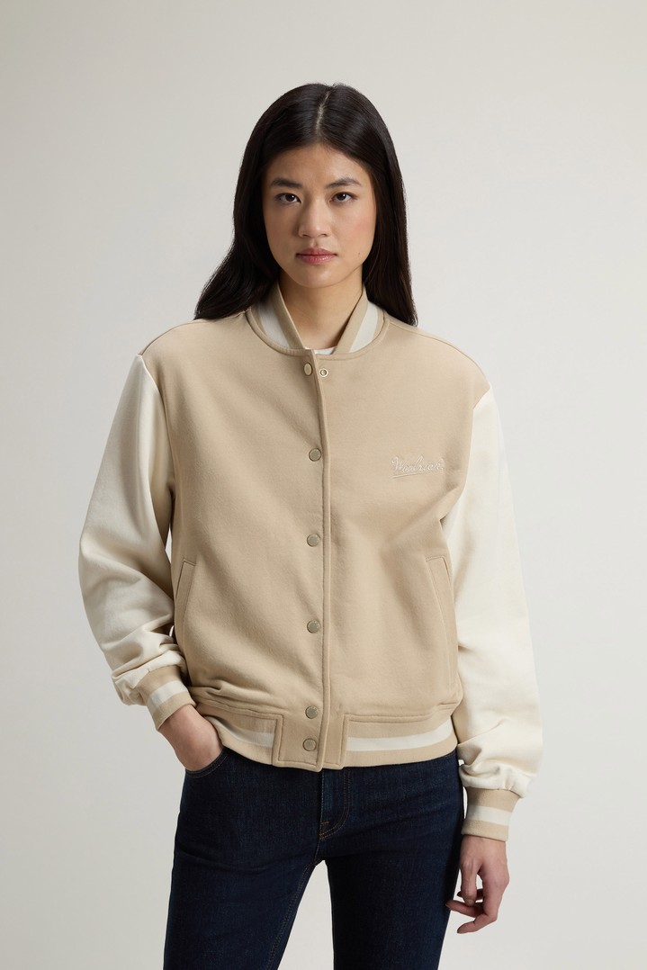 PREMIUM FLEECE BOMBER Beige photo 1 | Woolrich