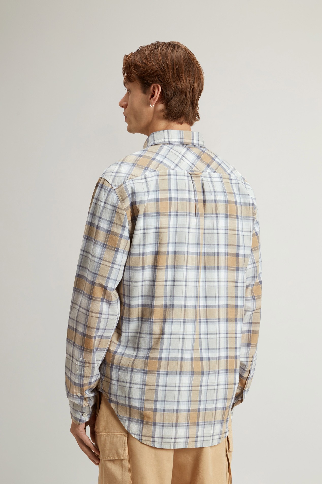 Warren Shirt in Checked Pure Cotton Blue photo 3 | Woolrich