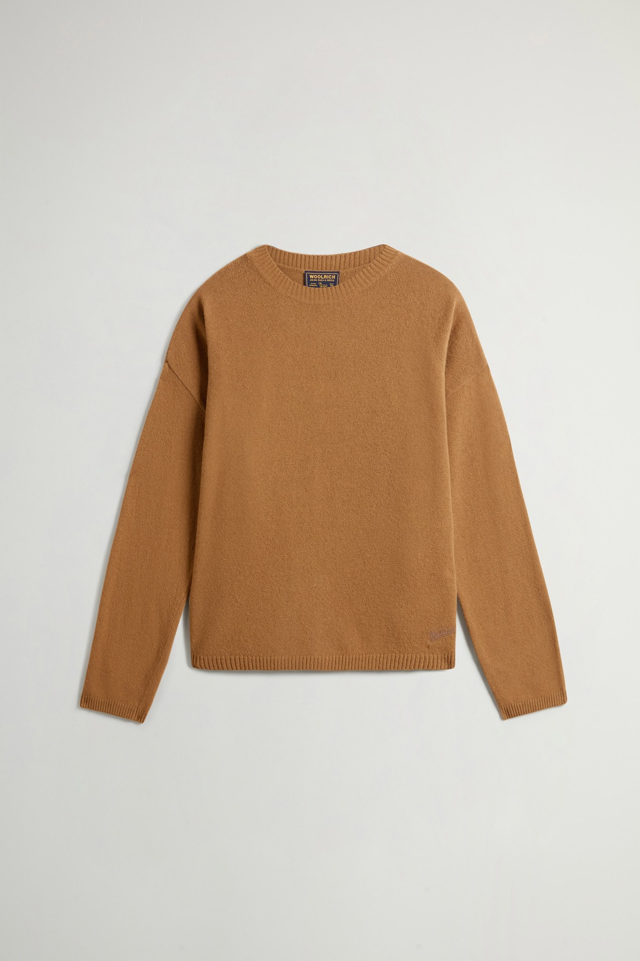 Crewneck Sweater in Wool and Cashmere Blend Brown photo 5 | Woolrich