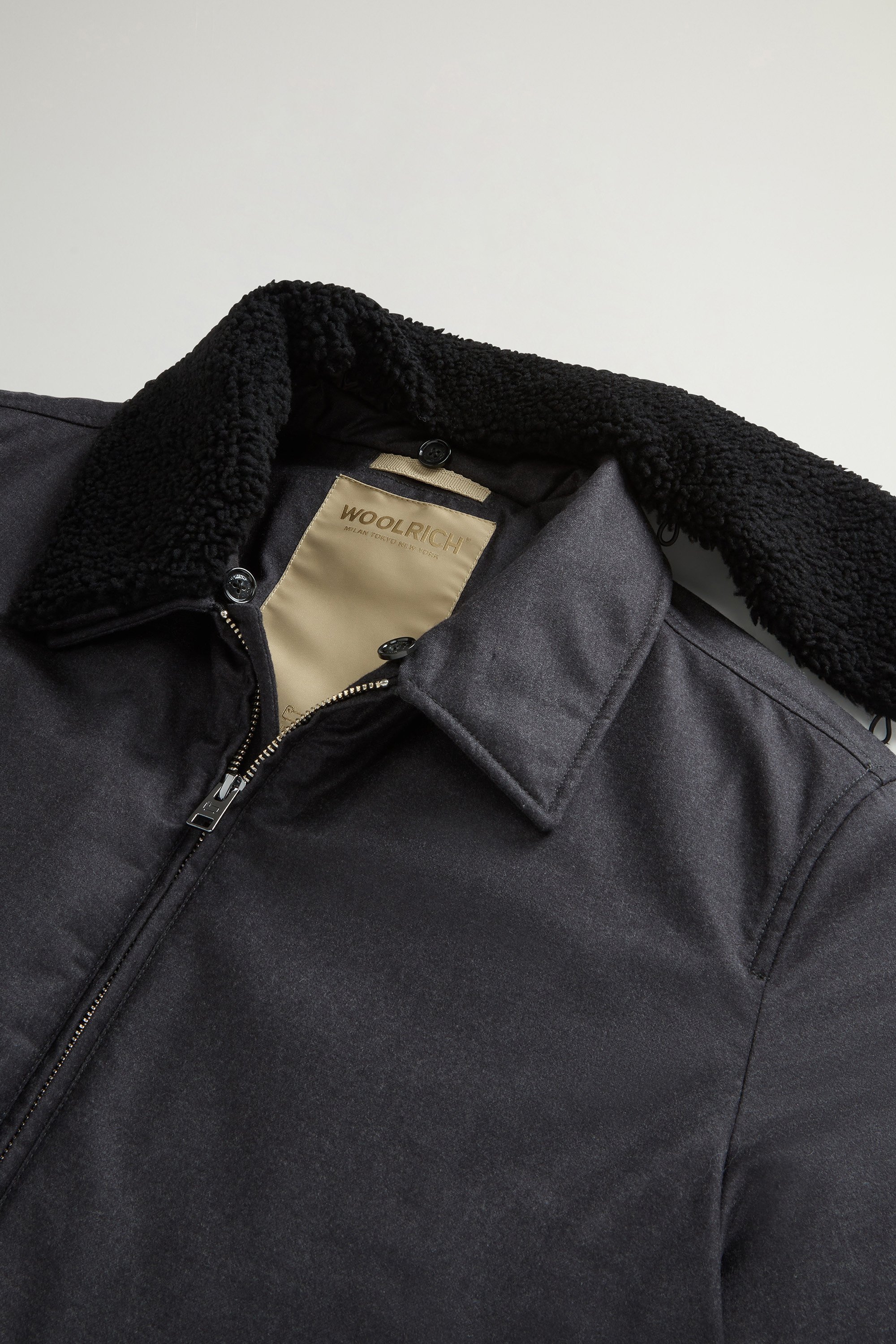Jacket in Pure Italian Wool Crafted Using a Loro Piana Fabric Black photo 6 | Woolrich