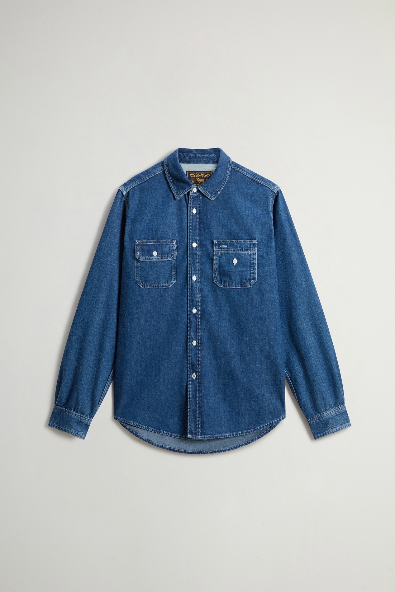 Hemd aus leichtem Denim aus reiner Baumwolle Blau photo 1 | Woolrich
