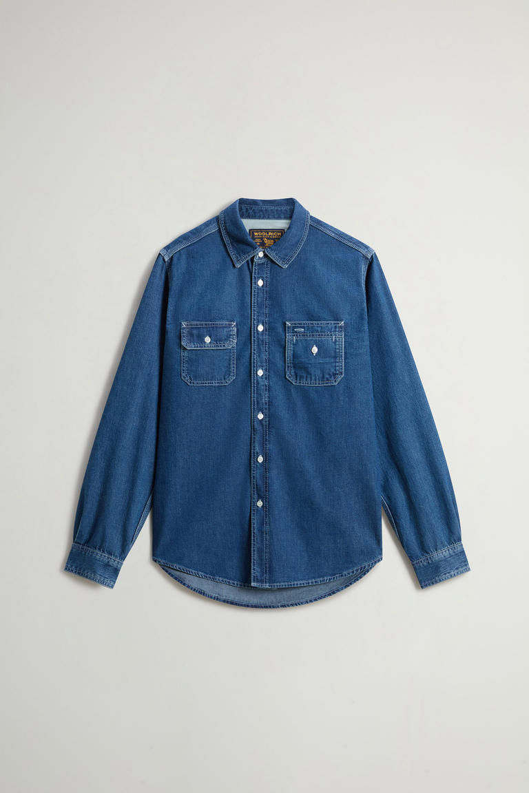 Overhemd van licht denim van zuiver katoen Blauw photo 1 | Woolrich