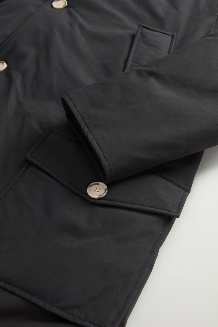 Arctic Parka in Ramar Cloth with Detachable Fur Trim Black photo 7 | Woolrich