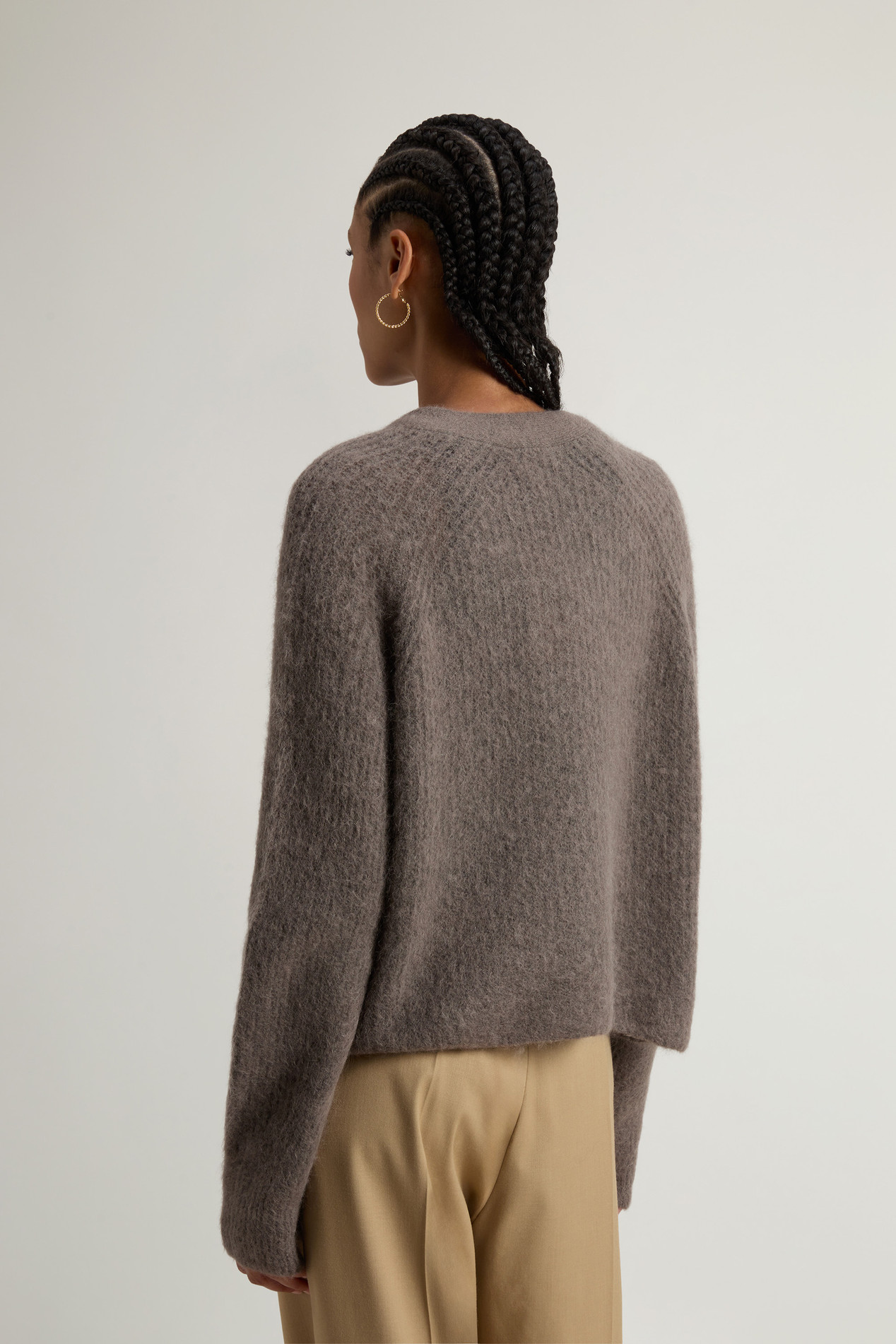 Garment-Dyed Cardigan in Alpaca and Wool Blend Gray photo 3 | Woolrich
