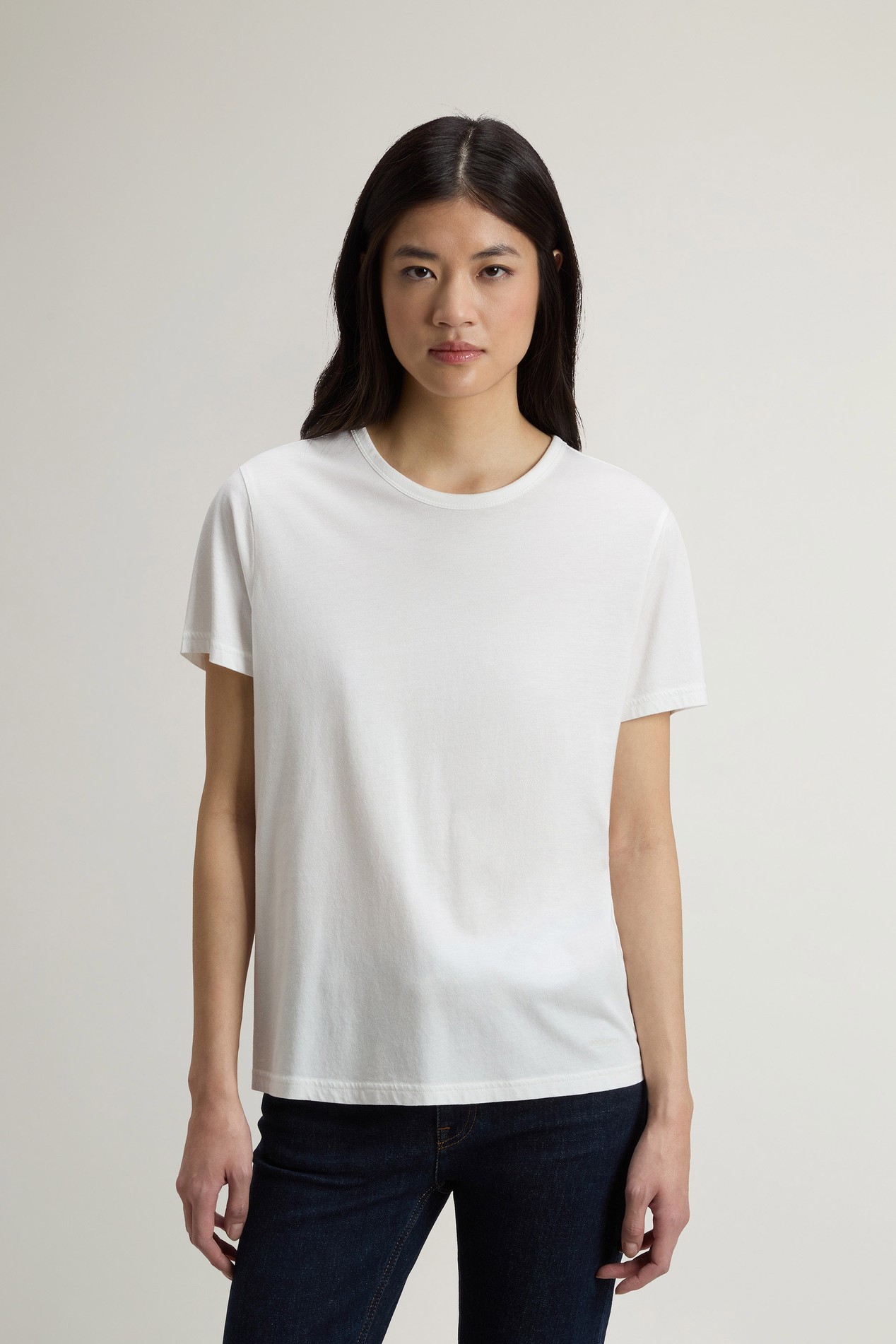 LUXE JERSEY T-SHIRT White photo 1 | Woolrich