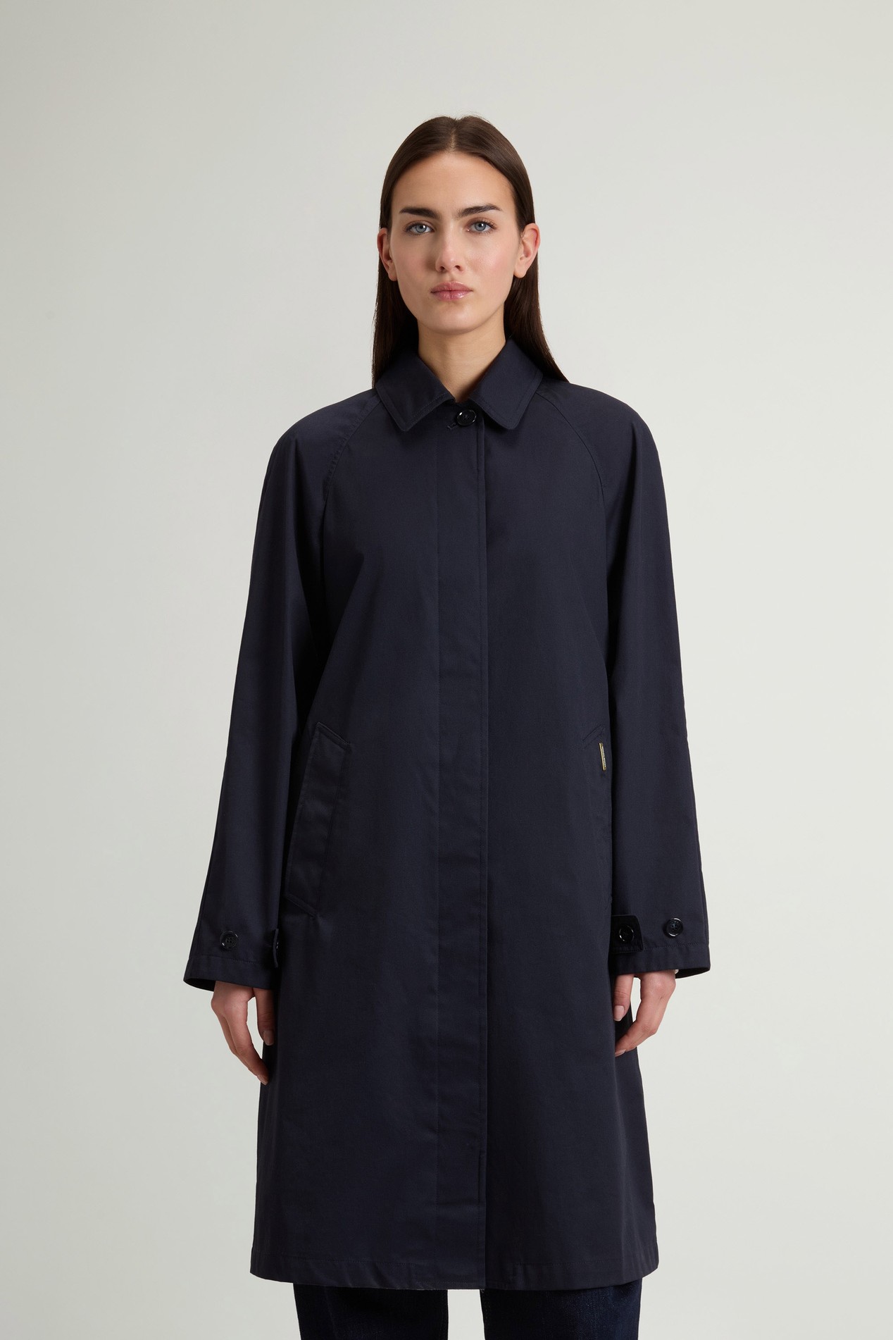 Trench Coat in Pure Cotton Blue photo 1 | Woolrich