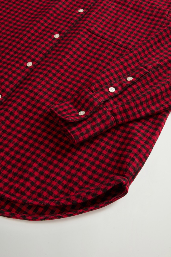 Pure Cotton Flannel Checked Shirt Red photo 7 | Woolrich