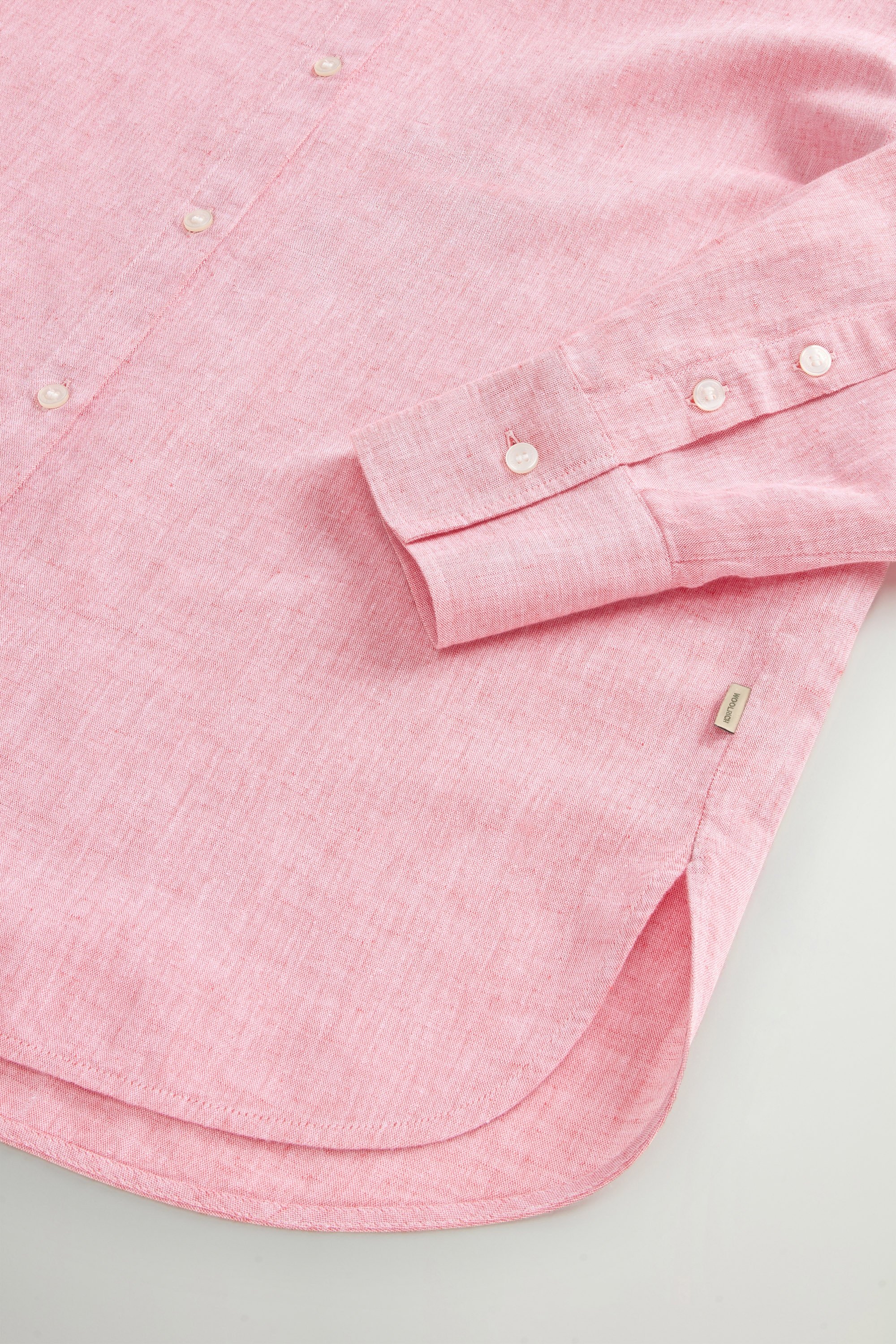 COTTON LINEN YD BOYFRIEND SHIRT Pink photo 7 | Woolrich