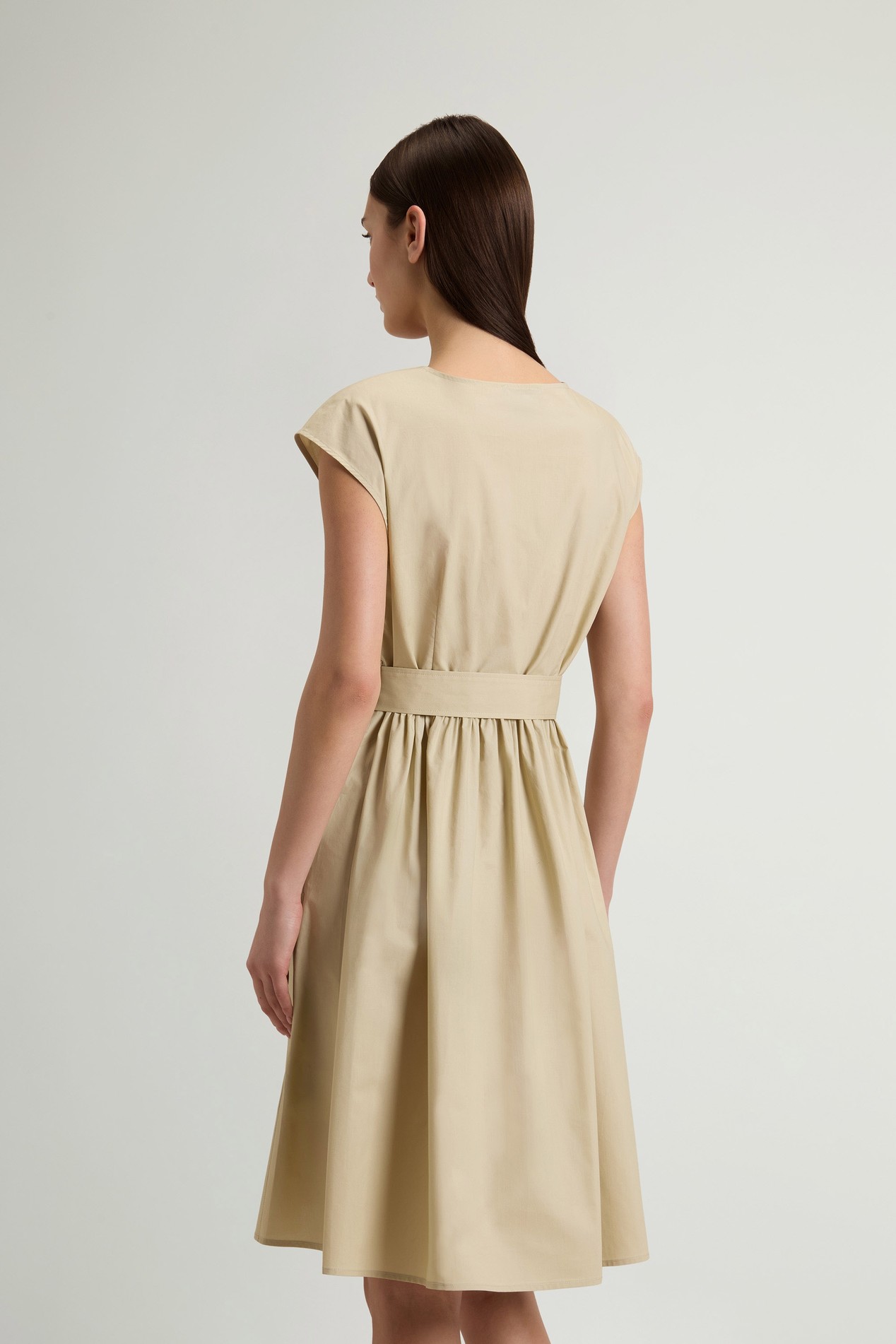 POPLIN SHORT DRESS Beige photo 3 | Woolrich