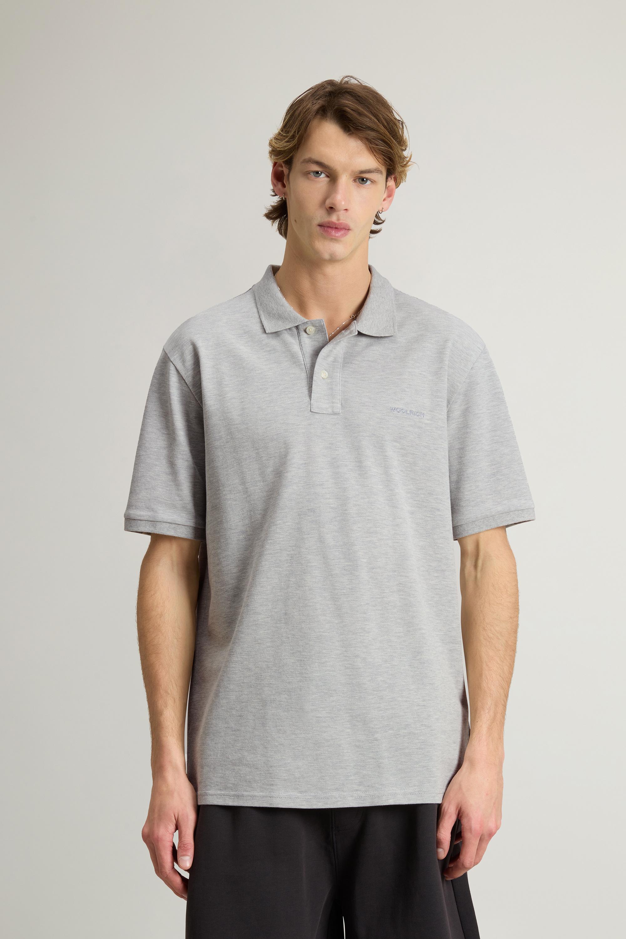 Pure Cotton Pique Polo Gray photo 1 | Woolrich