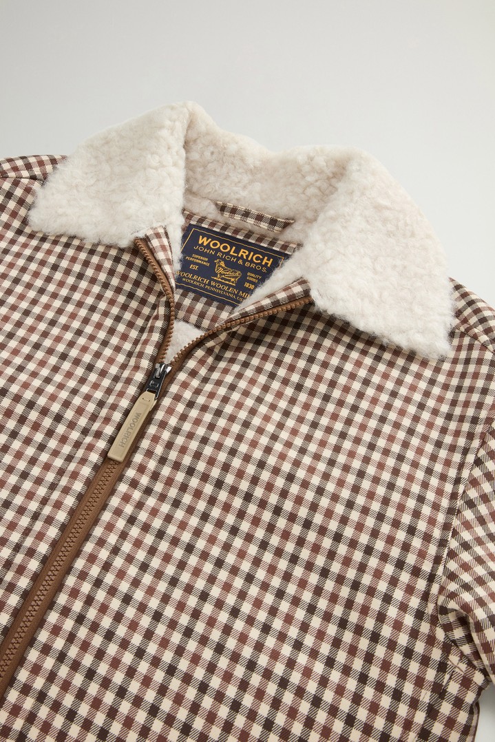 Checked Overshirt in Sherpa White photo 2 | Woolrich