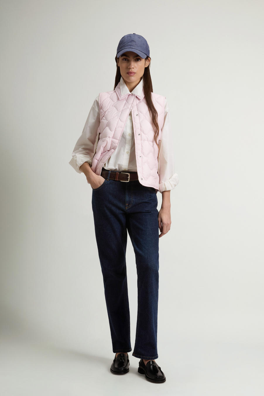Gewatteerde Heritage-bodywarmer van microvezel Roze photo 1 | Woolrich
