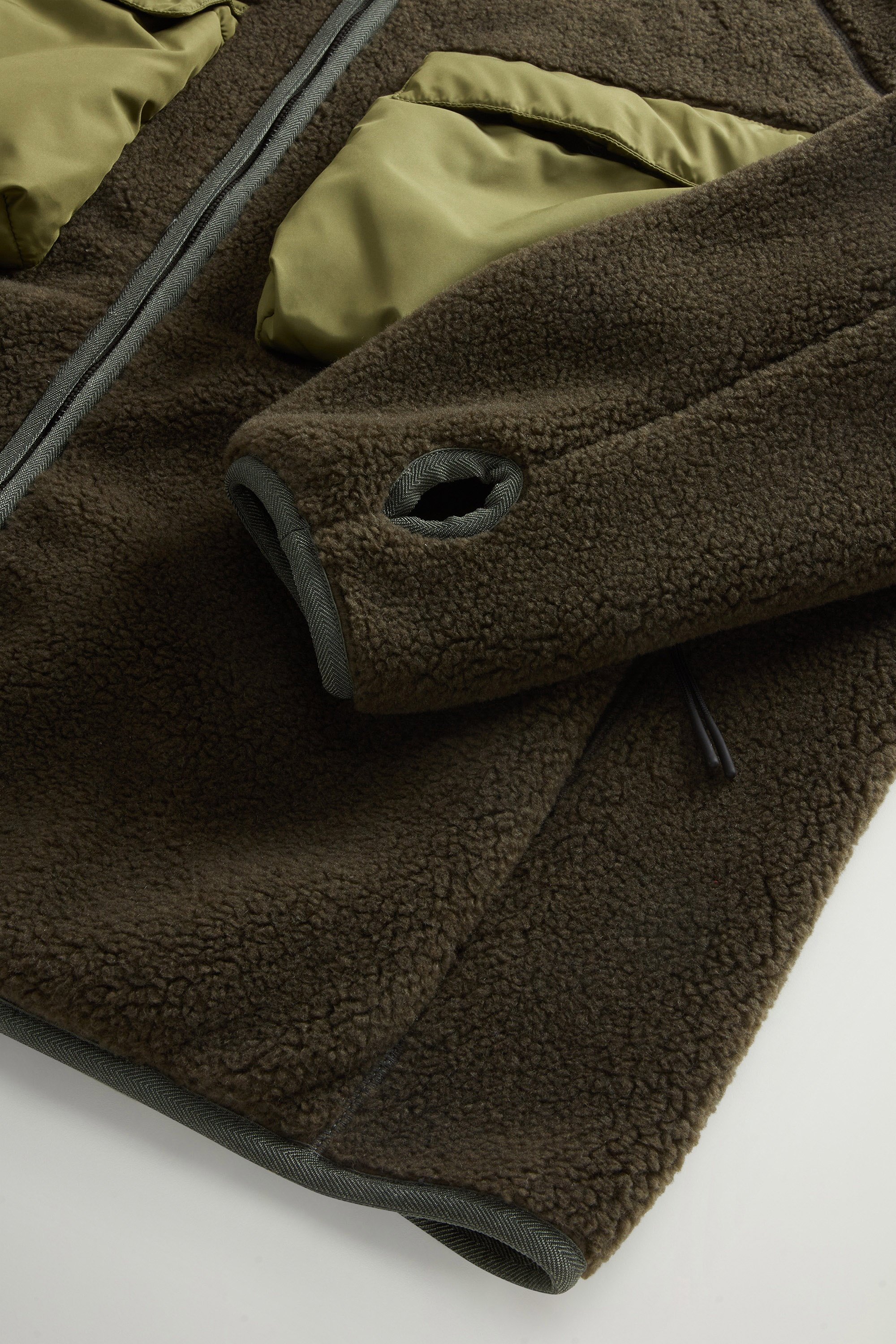 Felpa ibrida full-zip con cappuccio Verde photo 10 | Woolrich
