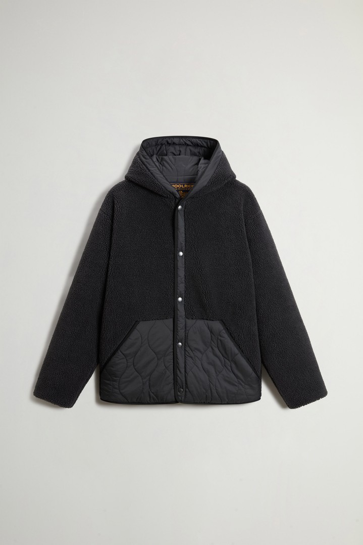 Reversible Hooded Jacket in Nylon and Sherpa Gray photo 4 | Woolrich