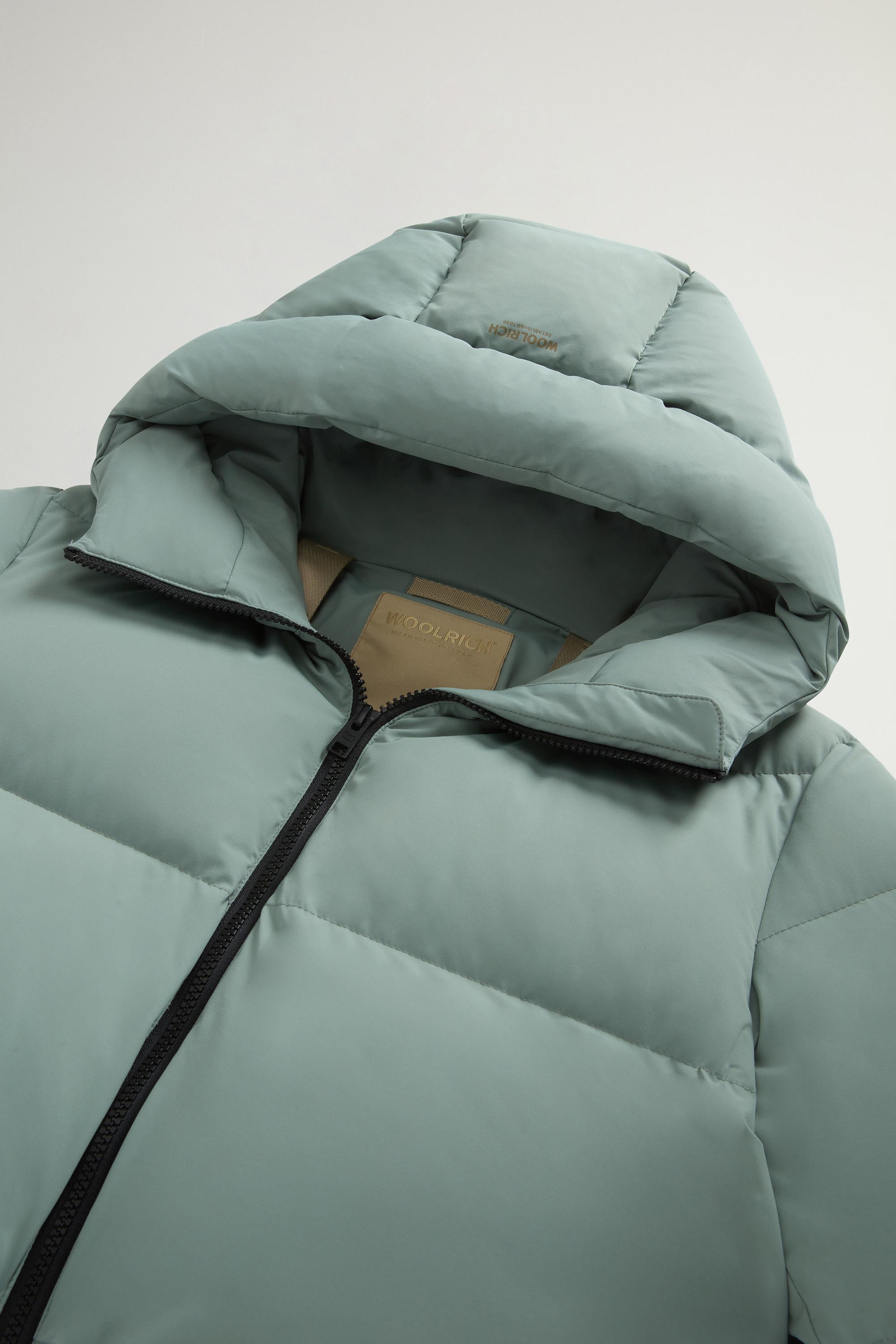 Cloud Down Jacket in Stretch Nylon with Matte Finish Green photo 7 | Woolrich
