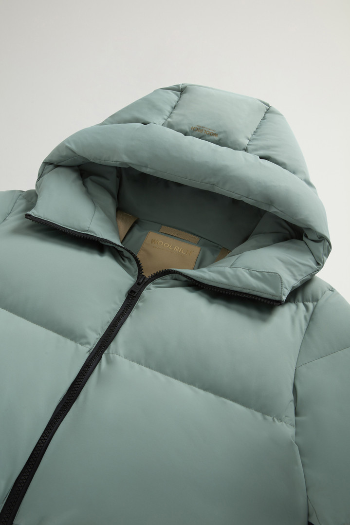 Cloud Down Jacket in Stretch Nylon with Matte Finish Green photo 7 | Woolrich