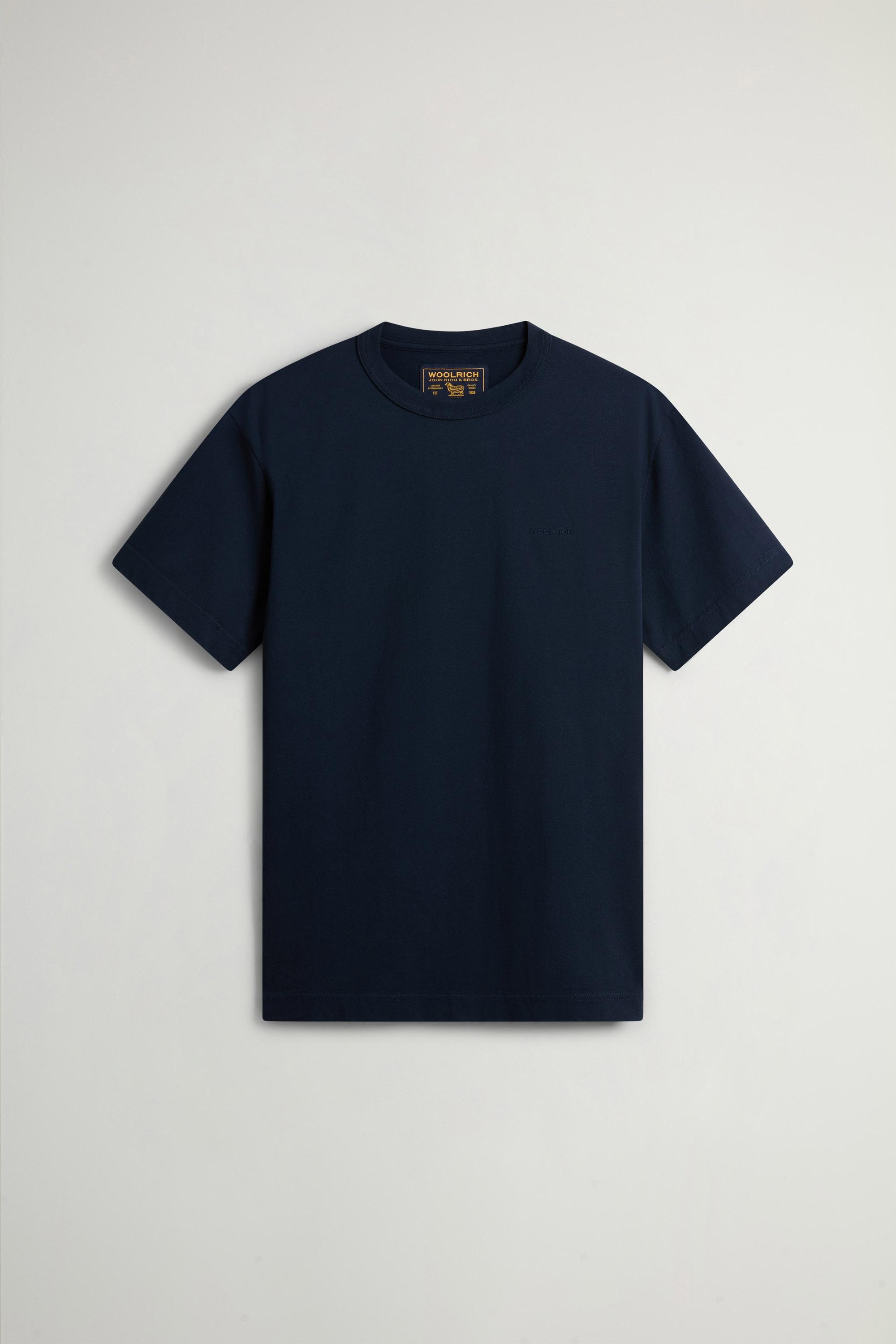 T-Shirt in Pure Organic Cotton Blue photo 5 | Woolrich