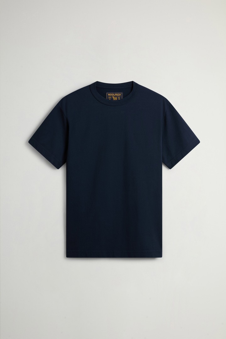 T-Shirt in Pure Organic Cotton Blue photo 5 | Woolrich
