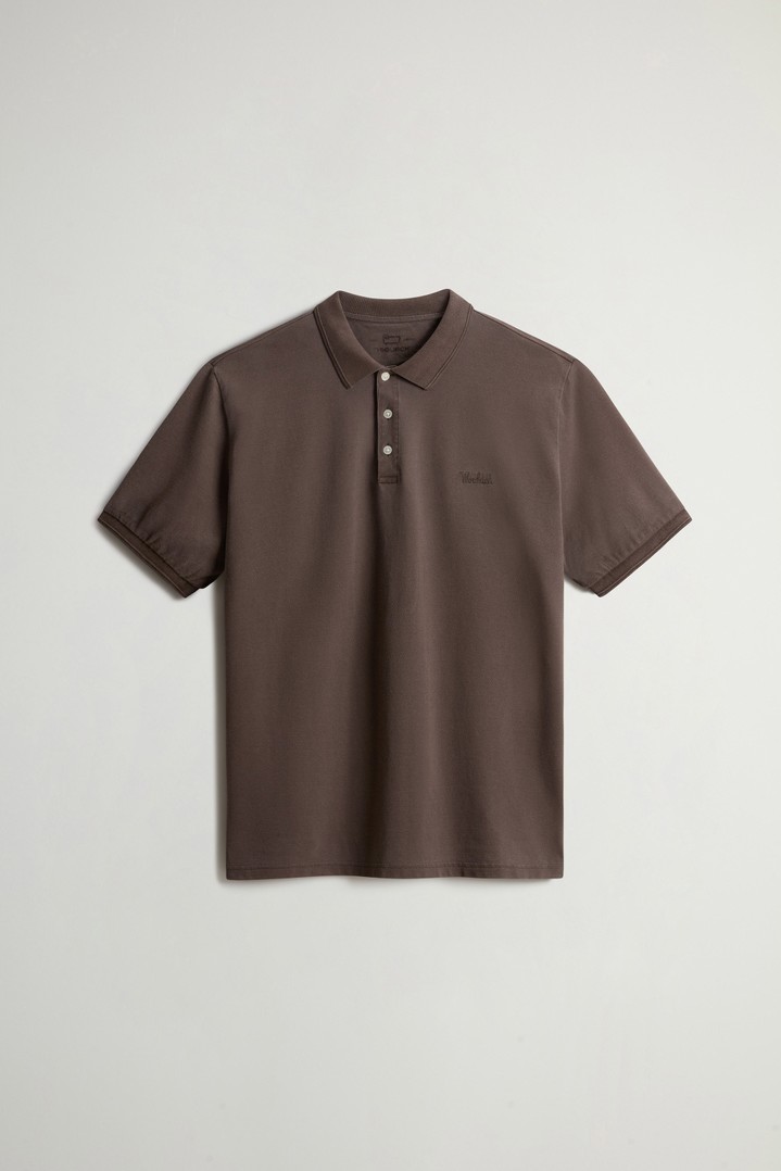Mackinack Polo teint en pièce en sergé de coton stretch Marron photo 5 | Woolrich