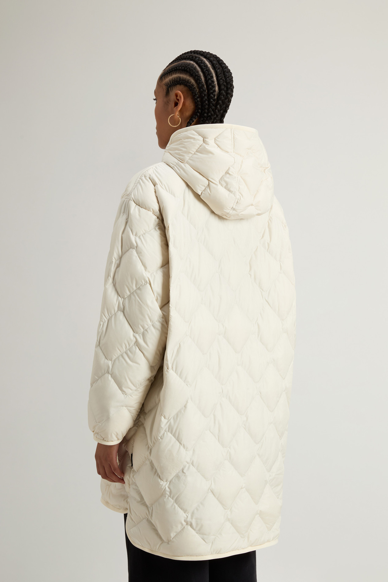 Heritage Cape Jacket in Microfiber with Removable Hood White photo 3 | Woolrich