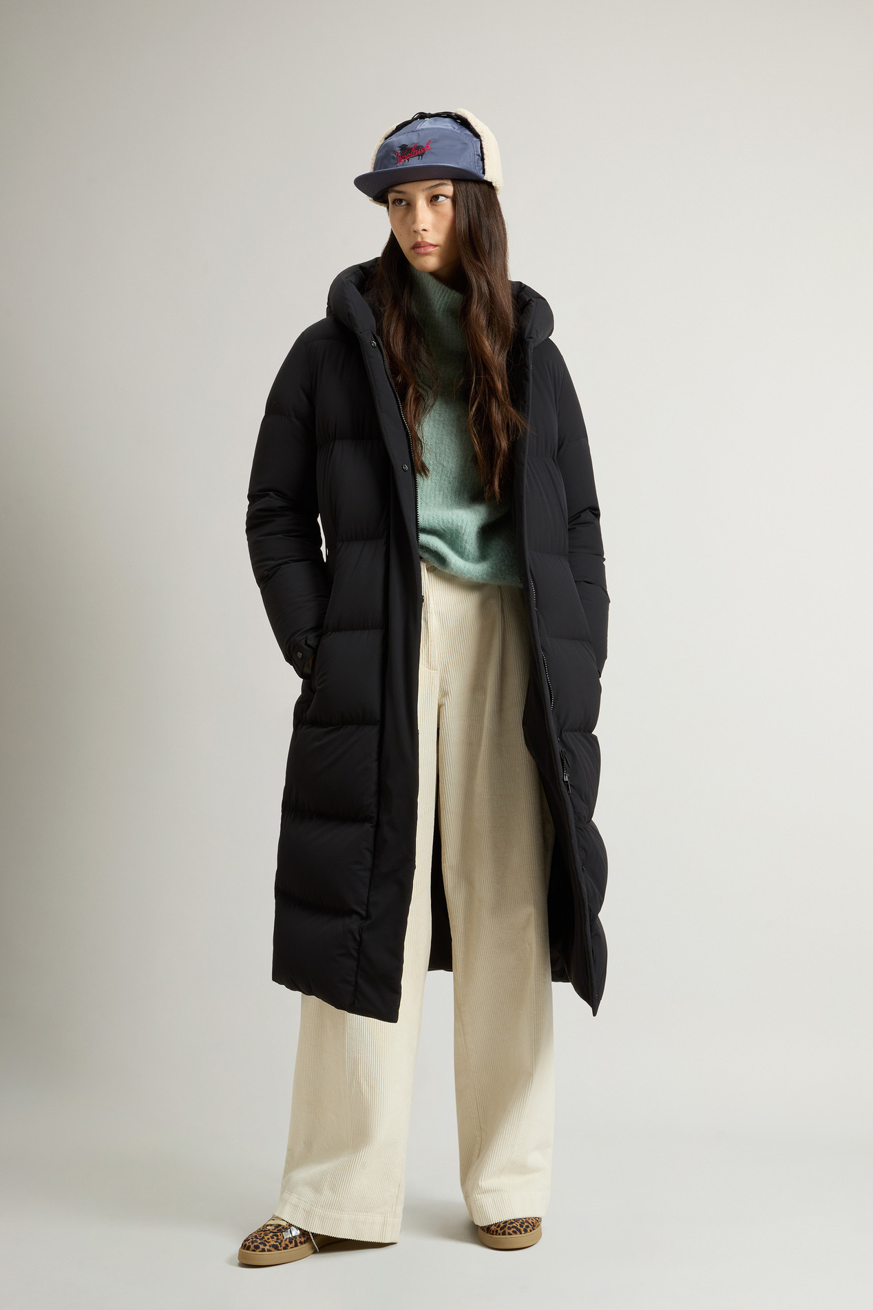 CLOUD MADISON LONG COAT Black photo 2 | Woolrich