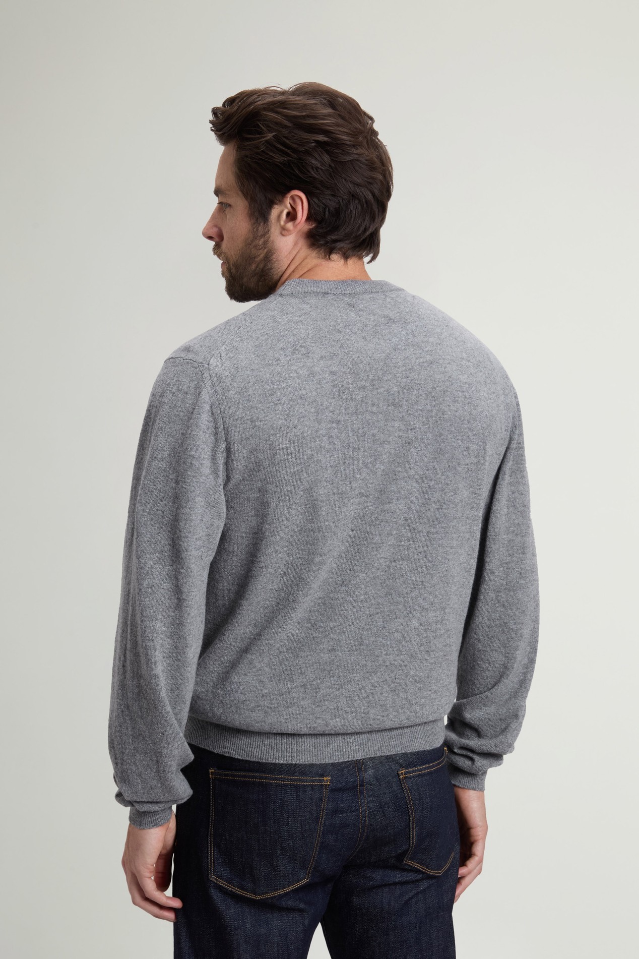 LAMBSWOOL CREWNECK GG13 Gray photo 3 | Woolrich