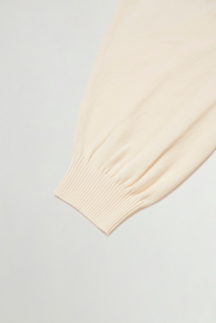 SHEEP PATCH COTTON PIQUE KNIT CARDIGAN White photo 6 | Woolrich