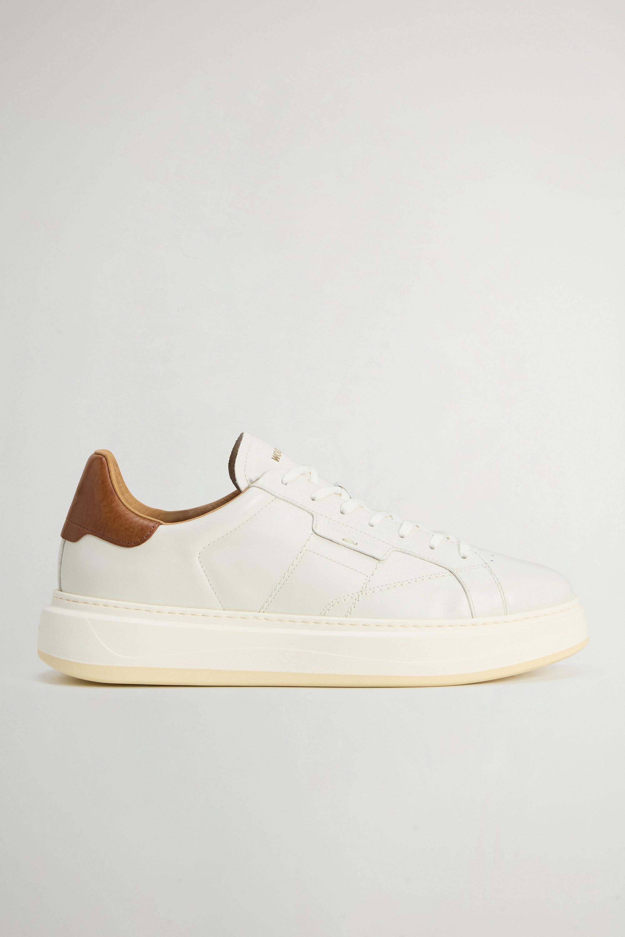 Arrow Sneakers in Calfskin Leather White photo 1 | Woolrich