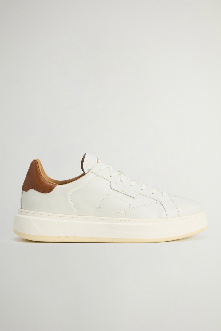 Arrow Sneakers in Calfskin Leather White photo 1 | Woolrich