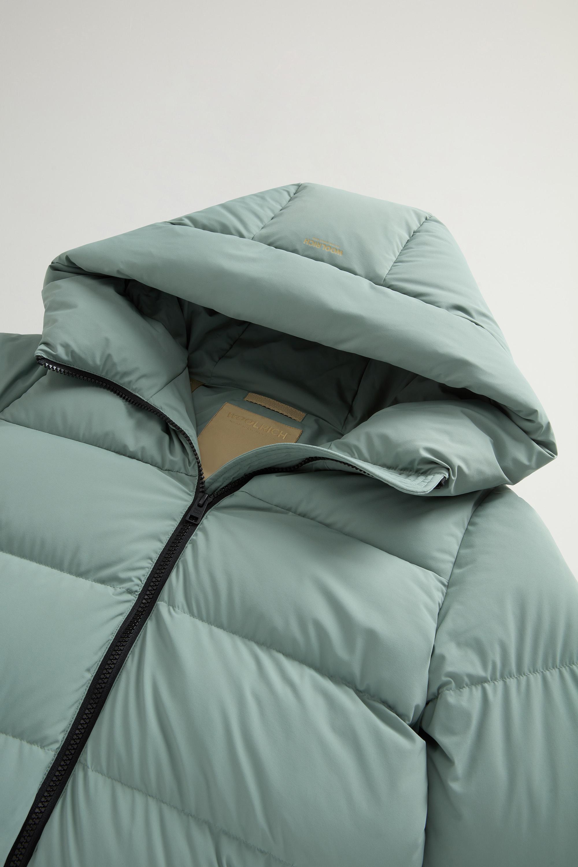Cloud Down Jacket in Stretch Nylon with Matte Finish Green photo 7 | Woolrich