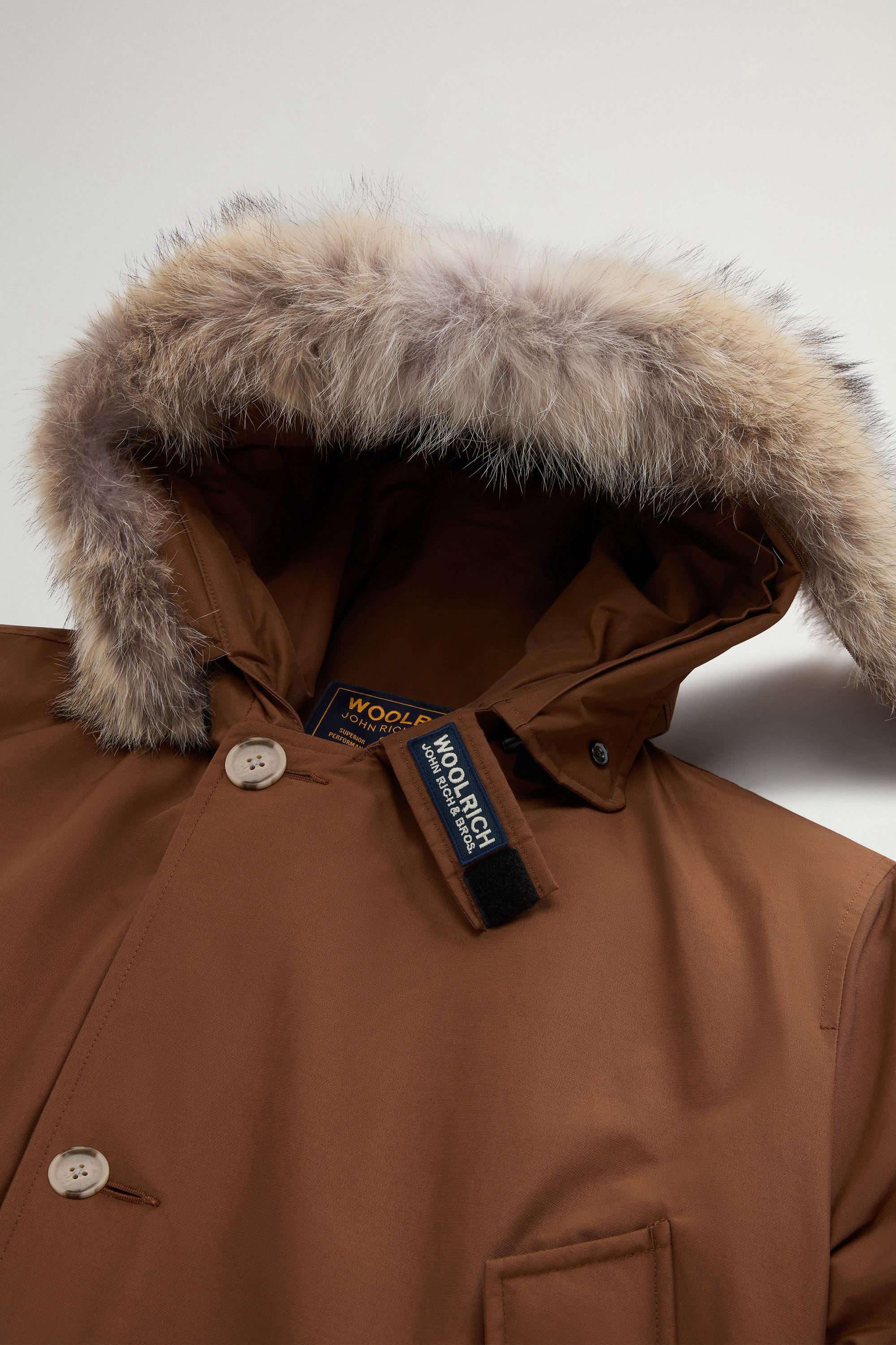 Arctic Parka in Ramar Cloth with Detachable Fur Trim Brown photo 6 | Woolrich