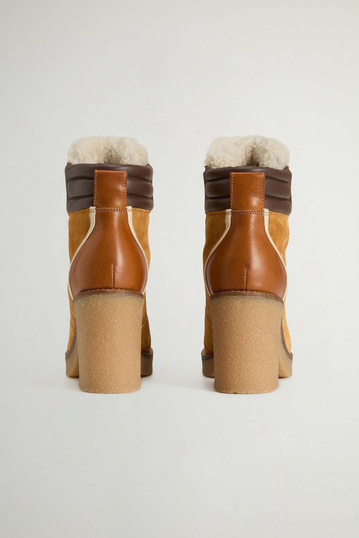 Landhill Ankle Boots in Suede and Cowhide Leather Beige photo 3 | Woolrich