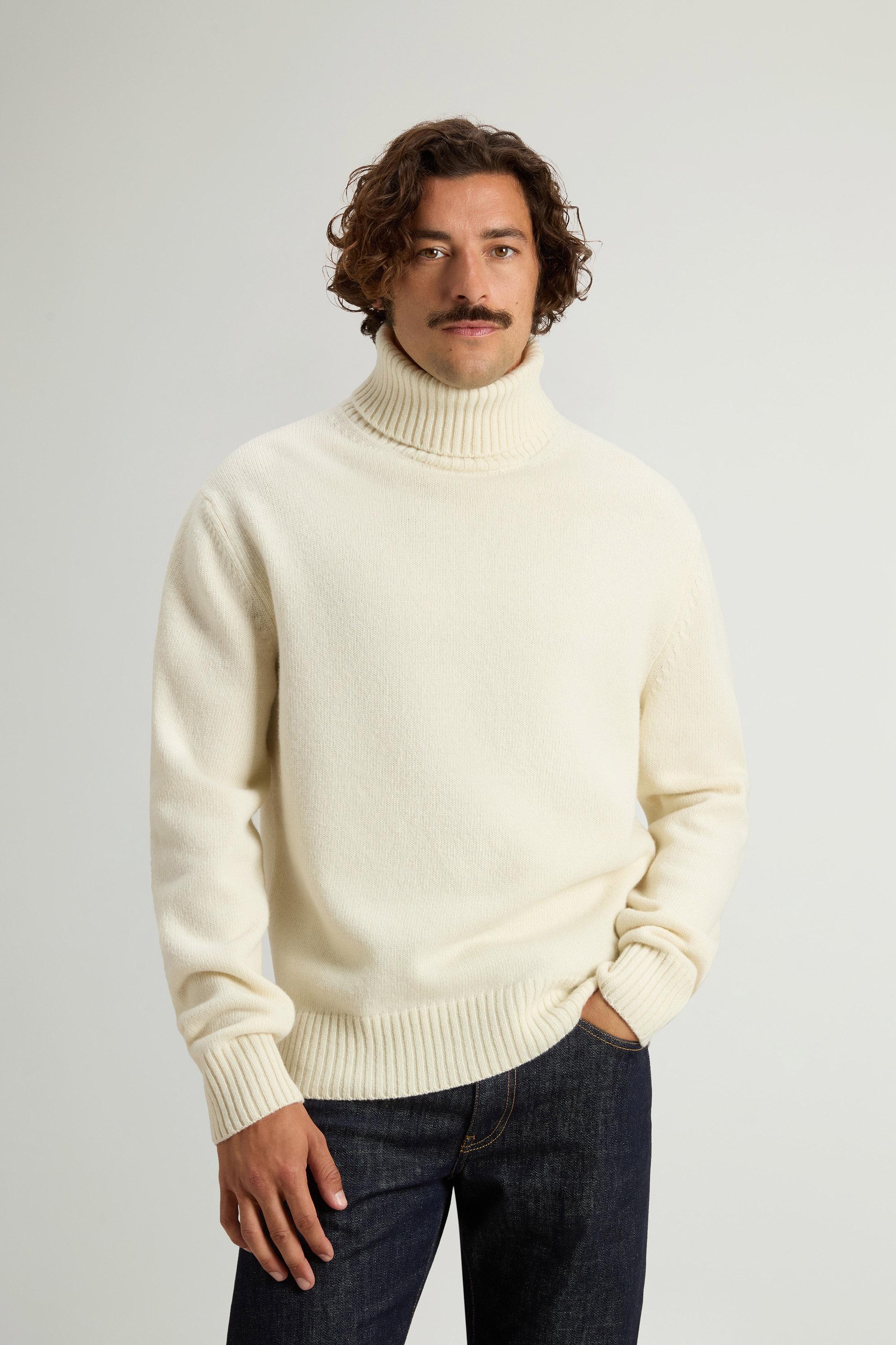 Pull à col montant en pure laine vierge Blanc photo 1 | Woolrich