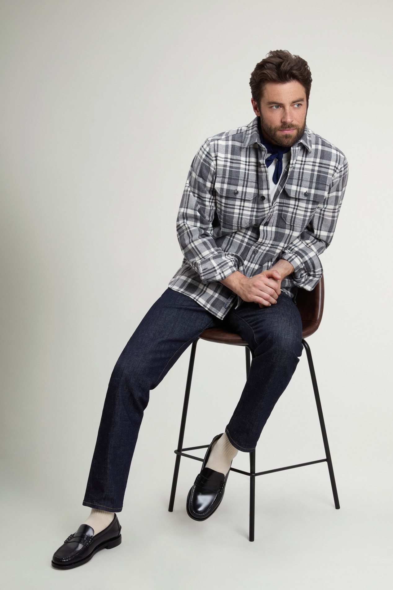 HEAVY COTTON SHIRT Gray photo 2 | Woolrich