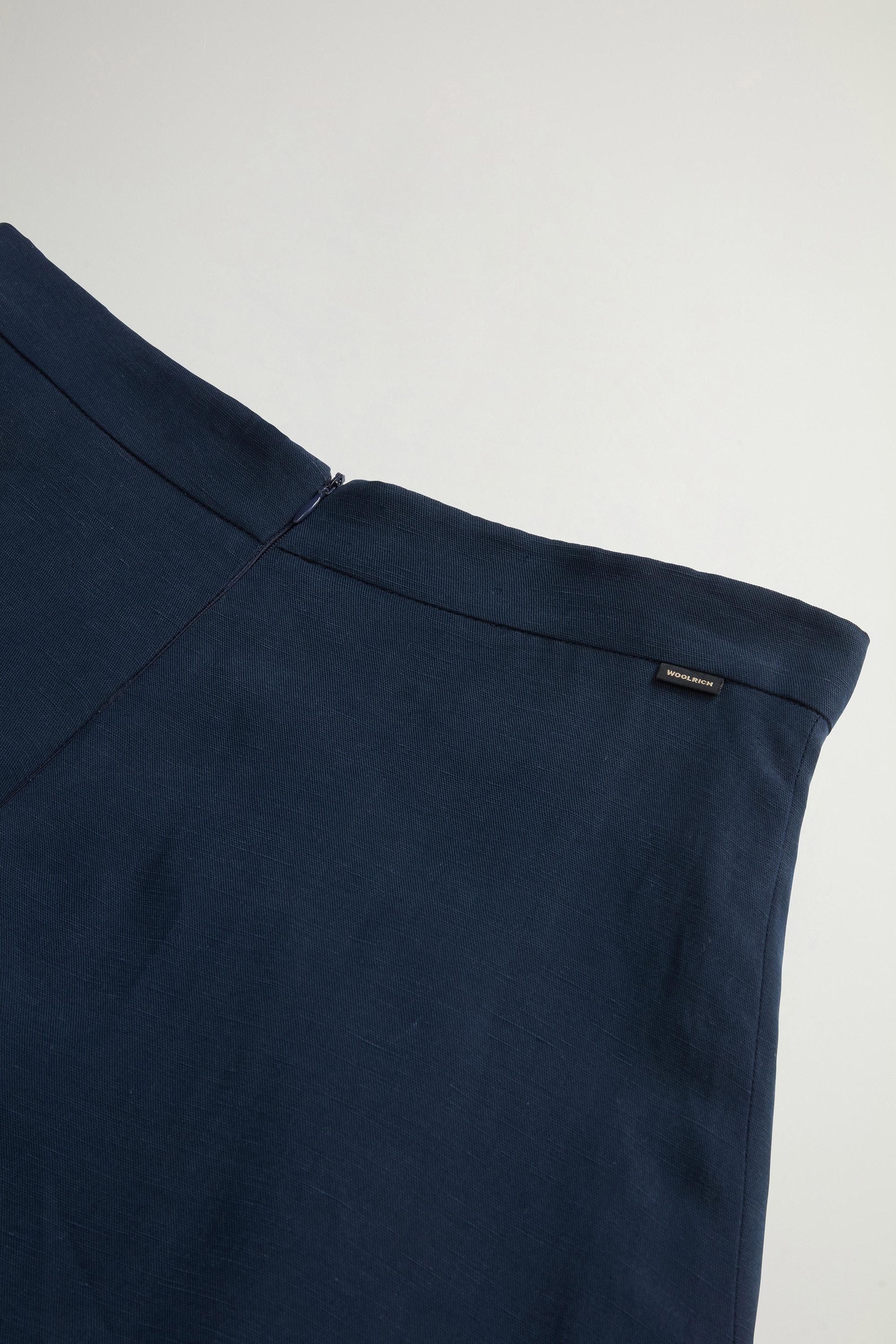 LYOCELL LINEN LONG SKIRT Blue photo 5 | Woolrich