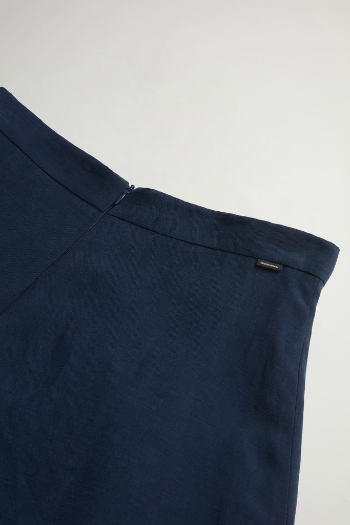 LYOCELL LINEN LONG SKIRT Blue photo 5 | Woolrich