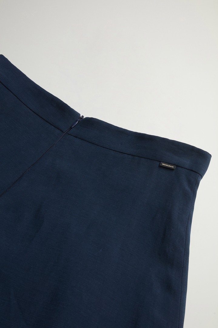 LYOCELL LINEN LONG SKIRT Blue photo 5 | Woolrich