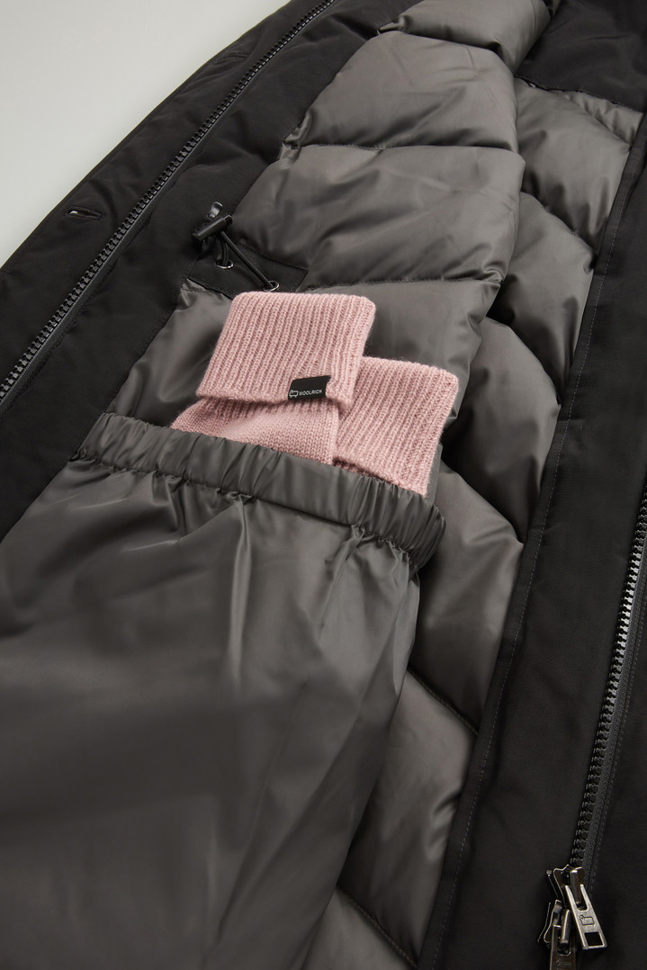 Arctic Parka in Ramar Cloth with Four Pockets and Detachable Fur Black photo 10 | Woolrich