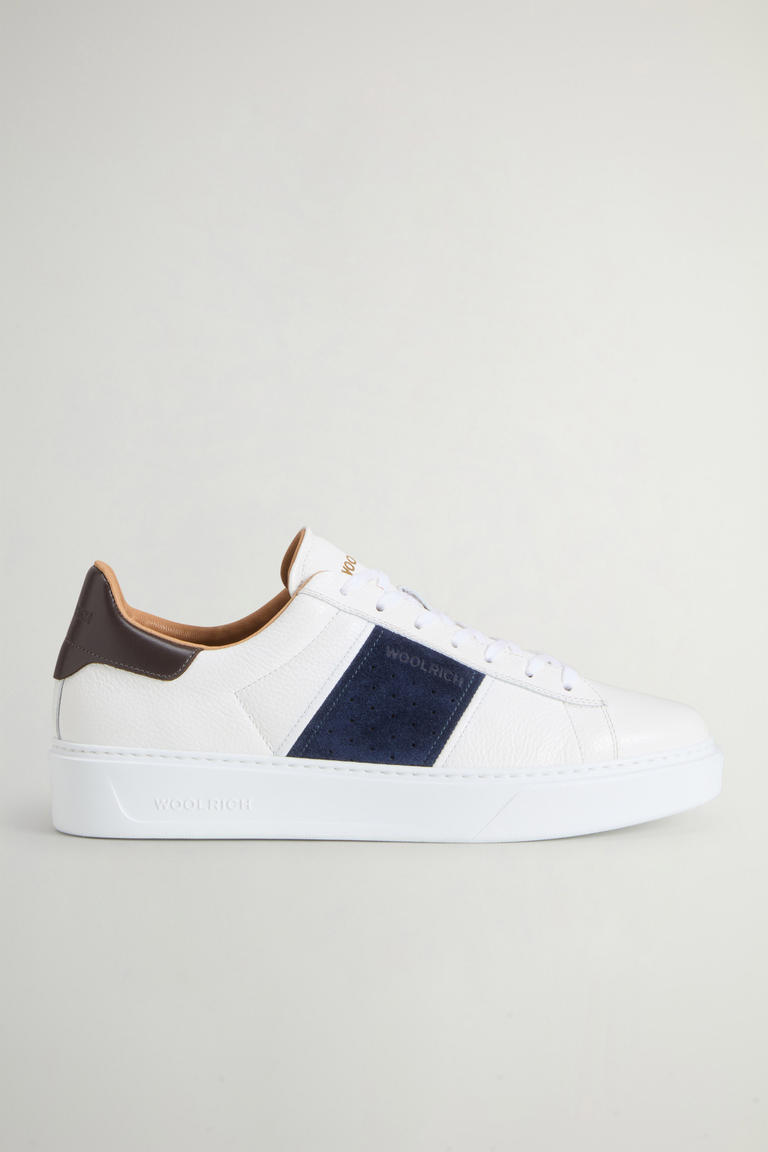 Classic Court Calfskin Sneakers with Suede Details White photo 1 | Woolrich