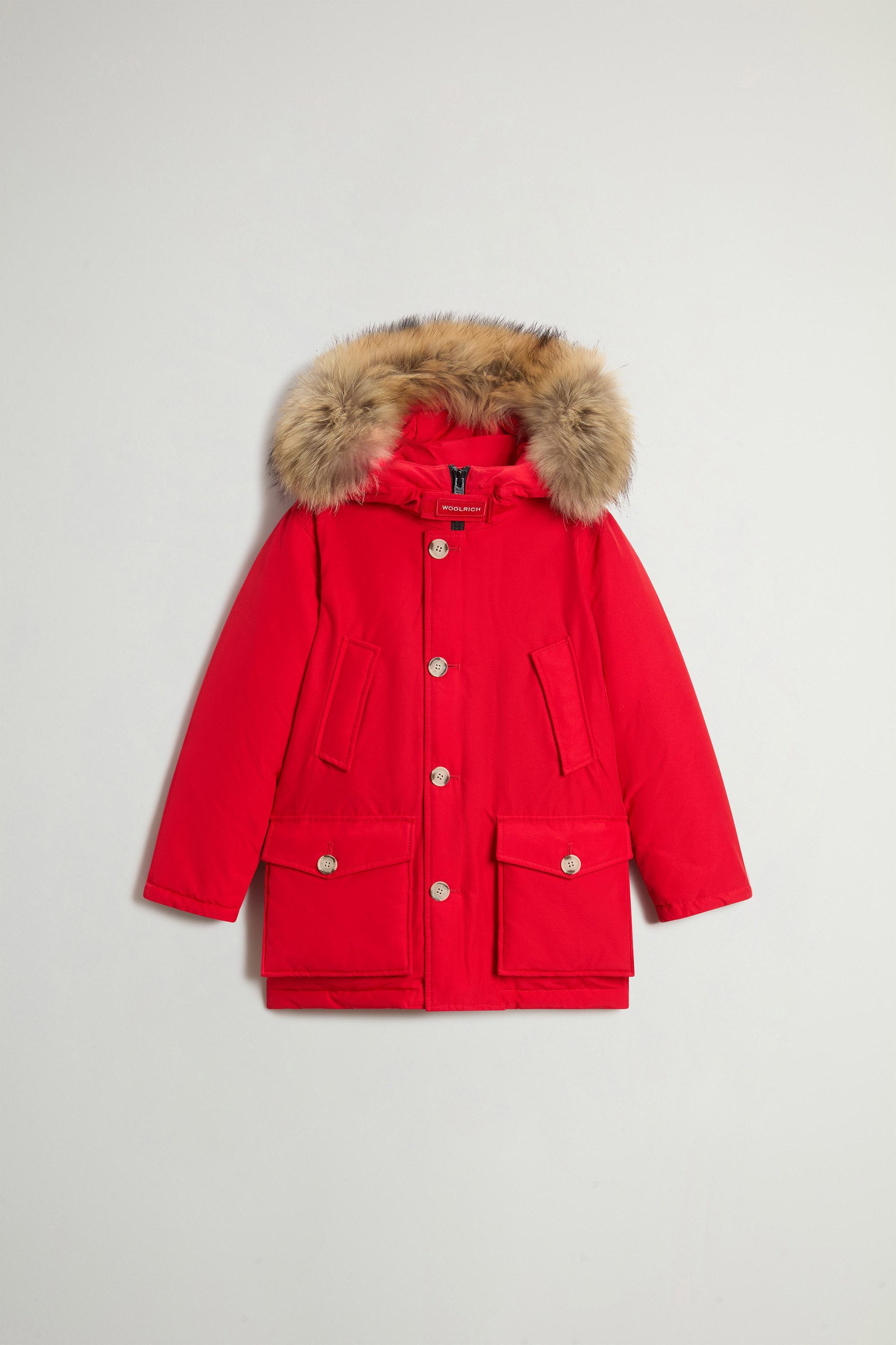 Boy's Arctic Parka in Ramar Cloth with Detachable Fur Red photo 1 | Woolrich